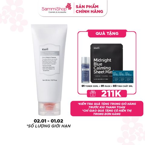 APP+WEB 02.01 - 01.02 Dear, Klairs Sữa rửa mặt Freshly Juiced Vitamin Mask Cleanser 150ml