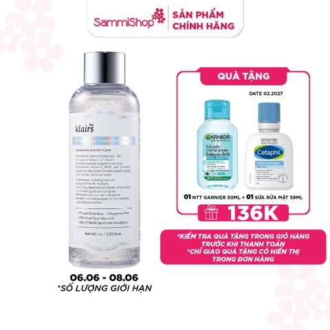 APP+WEB SPIKEDAY 6-7-8/6 Dear, Klairs Nước hoa hồng Freshly Juiced Vitamin Essence Toner 180ml