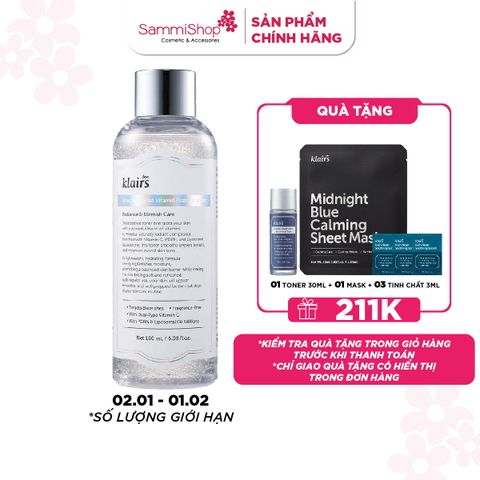 APP+WEB 02.01 - 01.02 Dear, Klairs Nước hoa hồng Freshly Juiced Vitamin Essence Toner 180ml