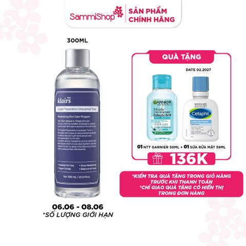 APP+WEB SPIKEDAY 6-7-8/6 Dear, Klairs nước hoa hồng Supple Preparation Unscented Toner 300ml