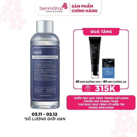 APP-WEB 03.11 - 02.12 Dear, Klairs nước hoa hồng Supple Preparation Unscented Toner 180mL