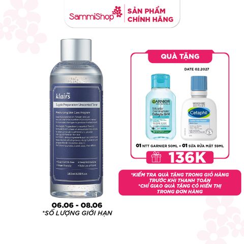 APP+WEB SPIKEDAY 6-7-8/6 Dear, Klairs nước hoa hồng Supple Preparation Unscented Toner 180ml