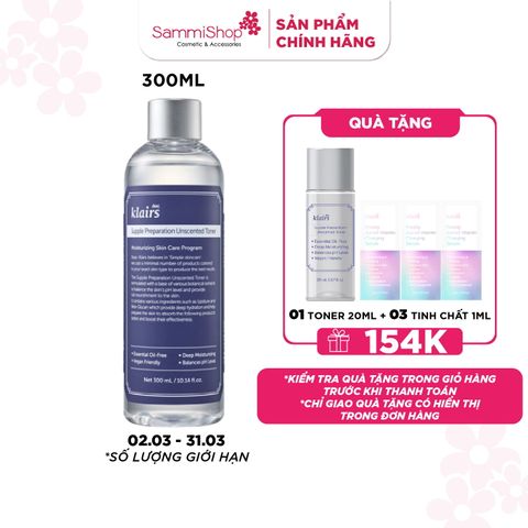 Dear, Klairs nước hoa hồng Supple Preparation Unscented Toner