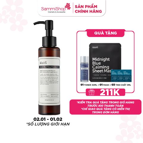 APP+WEB 02.01 - 01.02 Dear, Klairs Dầu tẩy trang Gentle Black Deep Cleansing Oil 150mL ver 2