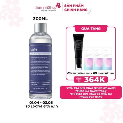 Dear, Klairs nước hoa hồng Supple Preparation Unscented Toner