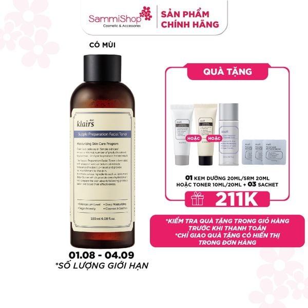Dear, Klairs nước hoa hồng Supple Preparation Facial Toner 180ml