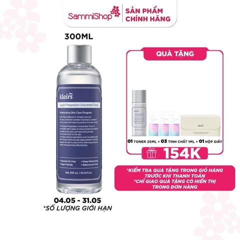 Dear, Klairs nước hoa hồng Supple Preparation Unscented Toner