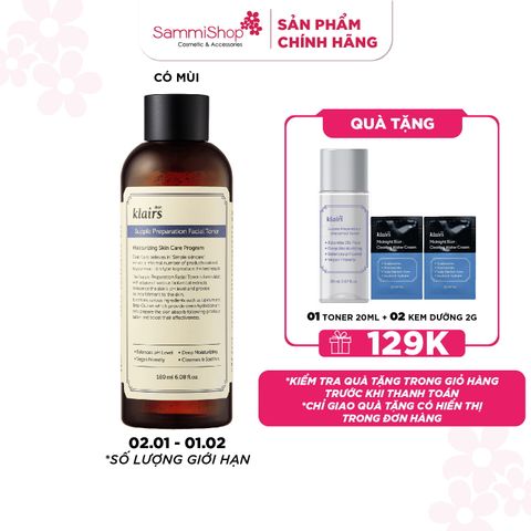 Dear, Klairs nước hoa hồng Supple Preparation Facial Toner 180ml