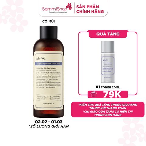 Dear, Klairs nước hoa hồng Supple Preparation Facial Toner 180ml