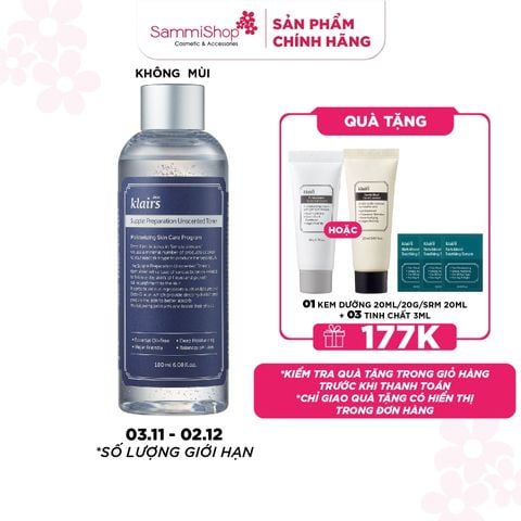 Dear, Klairs nước hoa hồng Supple Preparation Unscented Toner