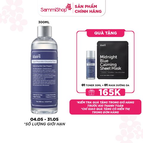 APP-WEB 04.05 - 31.05 Dear, Klairs nước hoa hồng Supple Preparation Unscented Toner 300ml