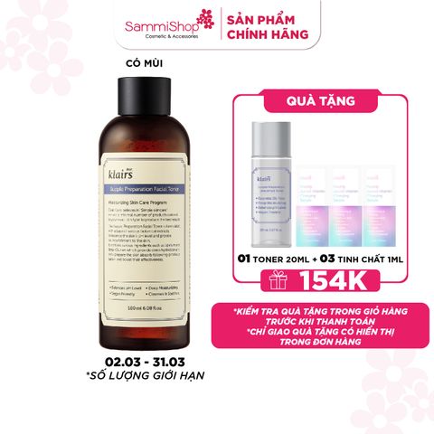 Dear, Klairs nước hoa hồng Supple Preparation Facial Toner 180ml