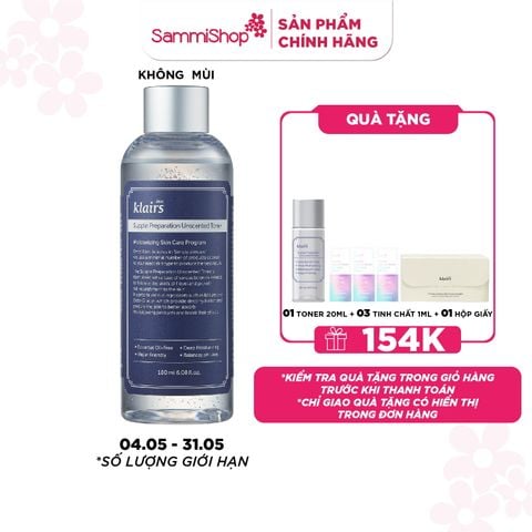 Dear, Klairs nước hoa hồng Supple Preparation Unscented Toner