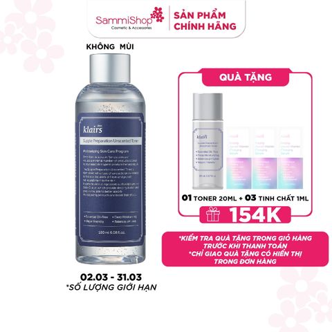 Dear, Klairs nước hoa hồng Supple Preparation Unscented Toner