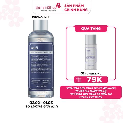 Dear, Klairs nước hoa hồng Supple Preparation Unscented Toner