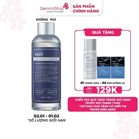 Dear, Klairs nước hoa hồng Supple Preparation Unscented Toner