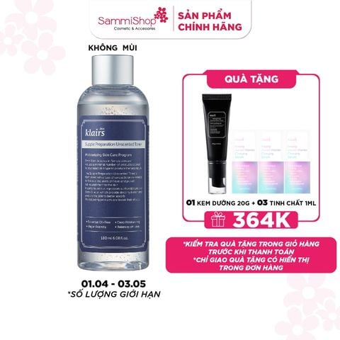 Dear, Klairs nước hoa hồng Supple Preparation Unscented Toner