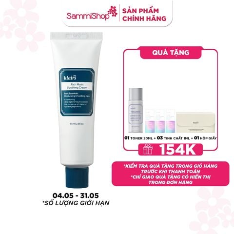 Dear, Klairs Kem dưỡng Rich Moist Soothing Cream 80g