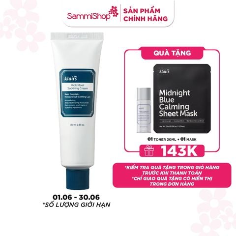 Dear, Klairs Kem dưỡng Rich Moist Soothing Cream 80g