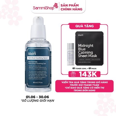 Dear, Klairs tinh chất Rich Moist Soothing Serum 80mL