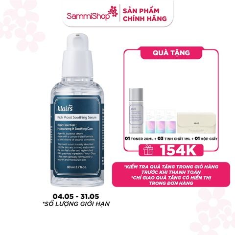 Dear, Klairs tinh chất Rich Moist Soothing Serum 80mL