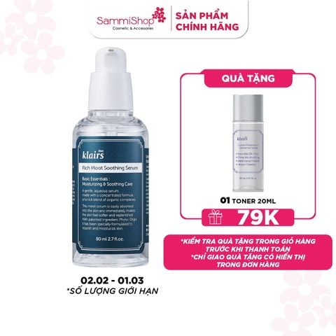 Dear, Klairs tinh chất Rich Moist Soothing Serum 80mL
