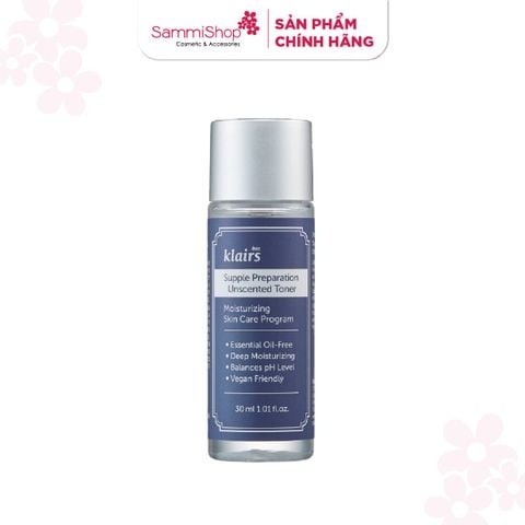[HÀNG TẶNG KHÔNG BÁN] 1 QT Dear, Klairs nước hoa hồng Supple Preparation Unscented Toner 30ml Và 1 QT Dear, Klairs mặt nạ giấy Midnight Blue Calming Sheet Mask 25ml