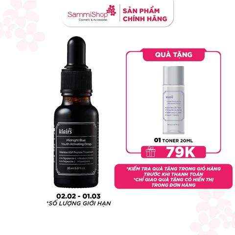 Dear, Klairs Tinh chất Midnight Blue Youth Activating Drop