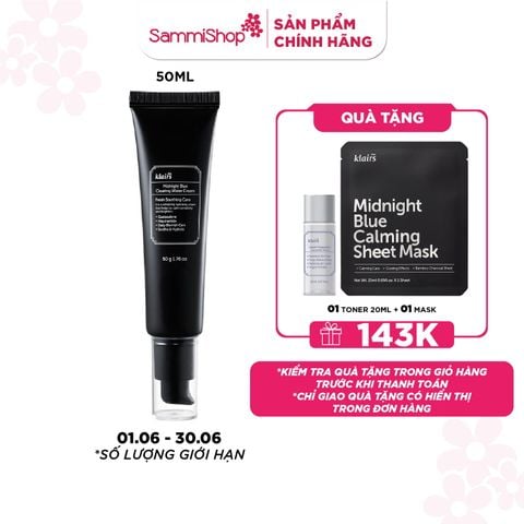 Dear, Klairs Kem dưỡng da Midnight Blue Clearing Water Cream 50g