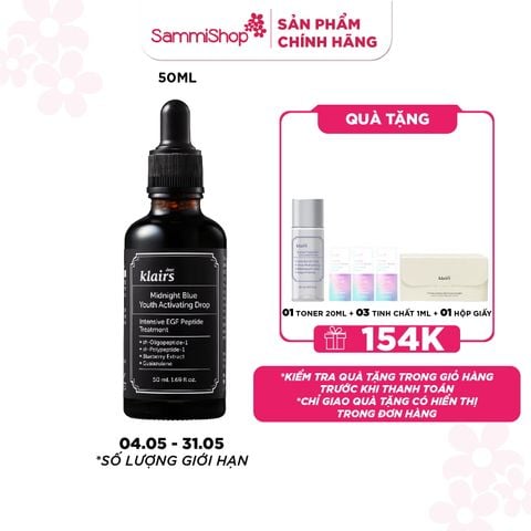 Dear, Klairs Tinh chất Midnight Blue Youth Activating Drop