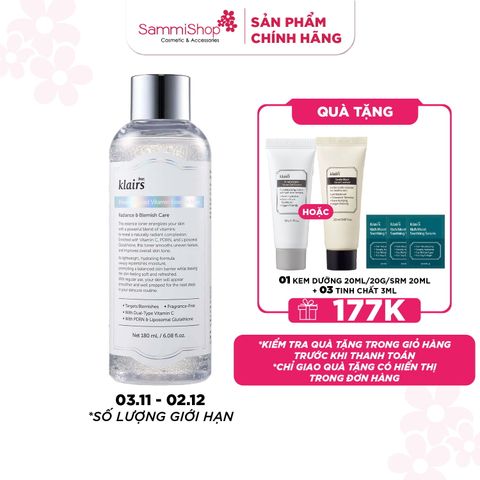 Dear, Klairs Nước hoa hồng Freshly Juiced Vitamin Essence Toner 180ml