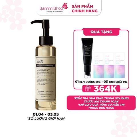 Dear, Klairs Dầu tẩy trang Gentle Black Fresh Cleansing Oil 150ml