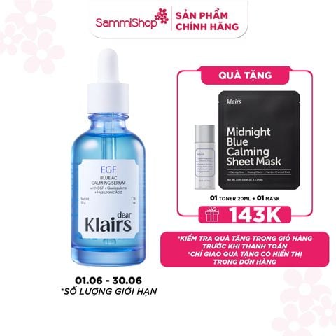 Dear Klairs Tinh chất EGF Blue AC Calming Serum 50g