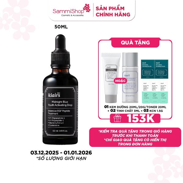Dear, Klairs Tinh chất Midnight Blue Youth Activating Drop