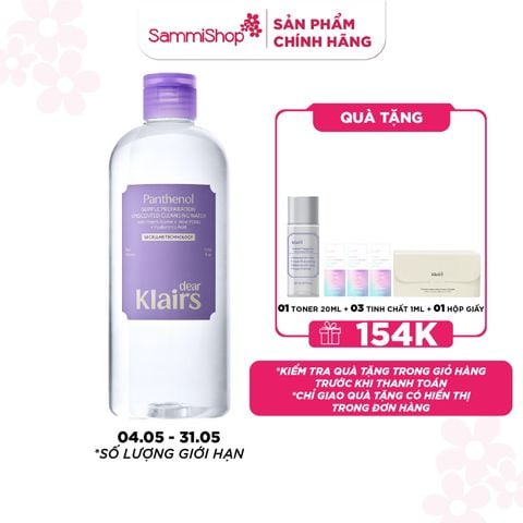 Dear Klairs Nước tẩy trang Supple Preparation Unscented Cleansing Water 400ml