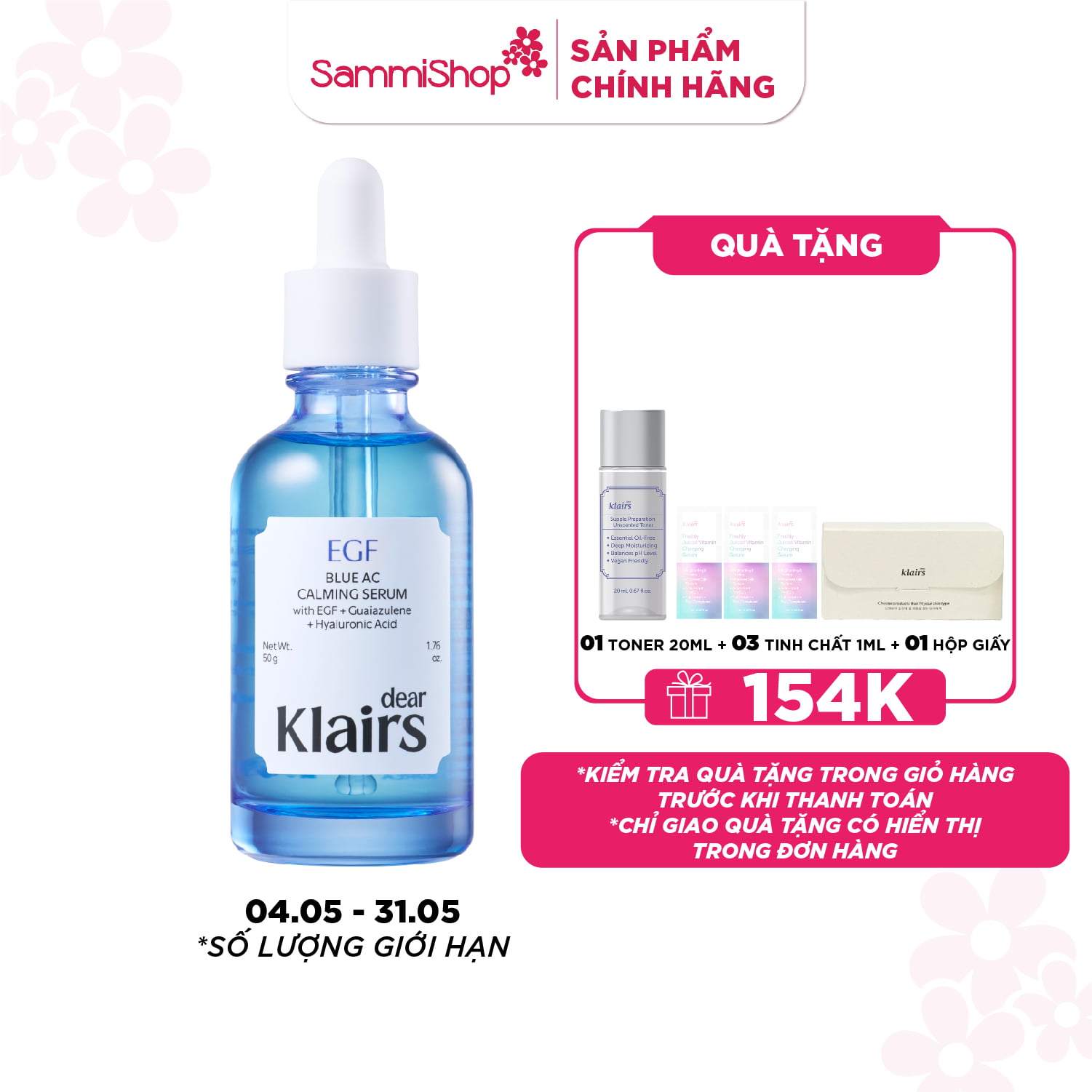 Dear Klairs Tinh chất EGF Blue AC Calming Serum 50g 1