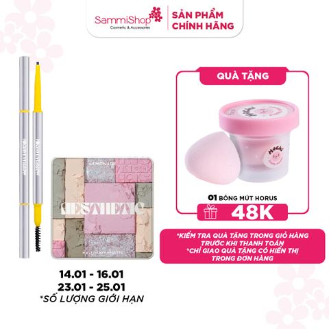 APP + WEB 14.01 - 16.01 COMBO Lemonade bảng phấn mắt Aesthetic Multi-task Palette + Lemonade chì kẻ mày Micro Eyebrow