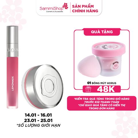 APP + WEB 14.01 - 16.01 COMBO Lemonade Son kem Perfect Couple Blurry Stain Lip Cream + Lemonade phấn má Mirror Mirror Blush cushion