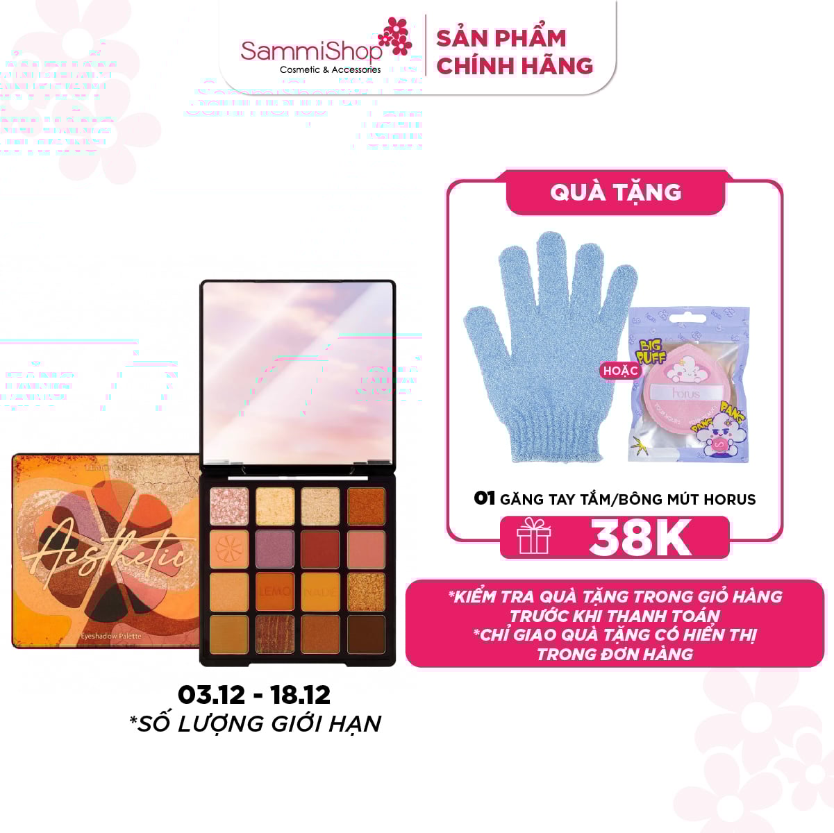 03.12 - 18.12 MEGA SALE Lemonade Bảng mắt Aesthetic Eyeshadow Palette 16 ô 20.8g