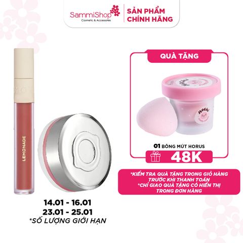 APP + WEB 14.01 - 16.01 COMBO Lemonade Son kem Perfect Couple Lip - 5 years + Lemonade phấn má Mirror Mirror Blush cushion