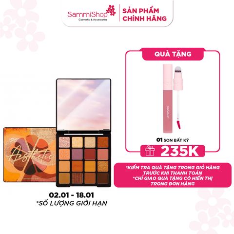 M1T1 02.01-18.01 Lemonade Bảng mắt Aesthetic Eyeshadow Palette 16 ô 20.8g