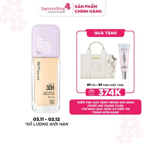 APP-WEB 03.11 - 02.12 Maybelline Kem nền Super Stay Up To 30h Lumi-matte Foundation