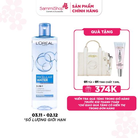 APP-WEB 03.11 - 02.12 Loreal Micellar Water 3-in-1 Refreshing Even For Sensitive Skin 400ml