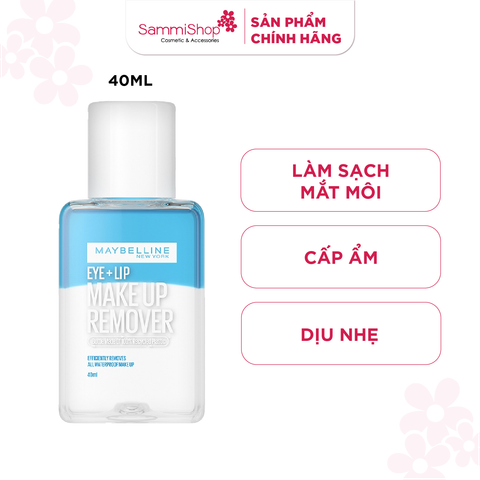 THỨ 5 VUI VẺ Maybelline Nước tẩy trang mắt môi Makeup Remover Lip & Eye 40ml (IP07)