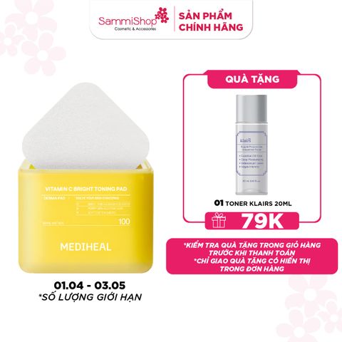 Mediheal Mặt nạ dưỡng da Vitamin C Bright Toning Pad 180ml