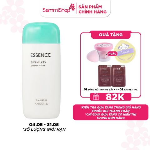 Missha Sữa chống nắng Essence Sun Milk EX SPF50+ PA+++ 70ml