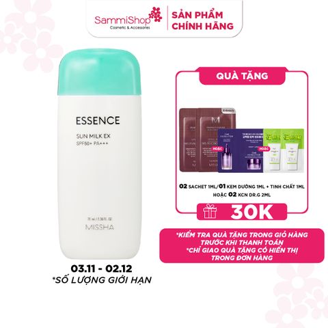 Missha Sữa chống nắng Essence Sun Milk EX SPF50+ PA+++ 70ml