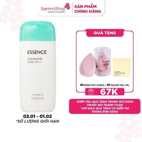 Missha Sữa chống nắng Essence Sun Milk EX SPF50+ PA+++ 70ml