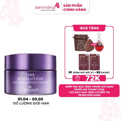 Missha Kem dưỡng da Time Revolution Night Repair Ampoule Cream 5X 50ml