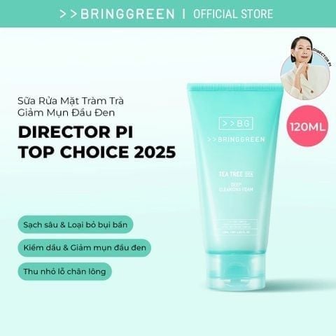 APP-WEB 04.05 - 31.05 Bring Green Sữa rửa mặt Tea Tree Cica Deep Cleansing Foam 120ml